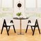 Set of 2 Mid-Century Modern Dining Chairs with Sherpa Upholstery